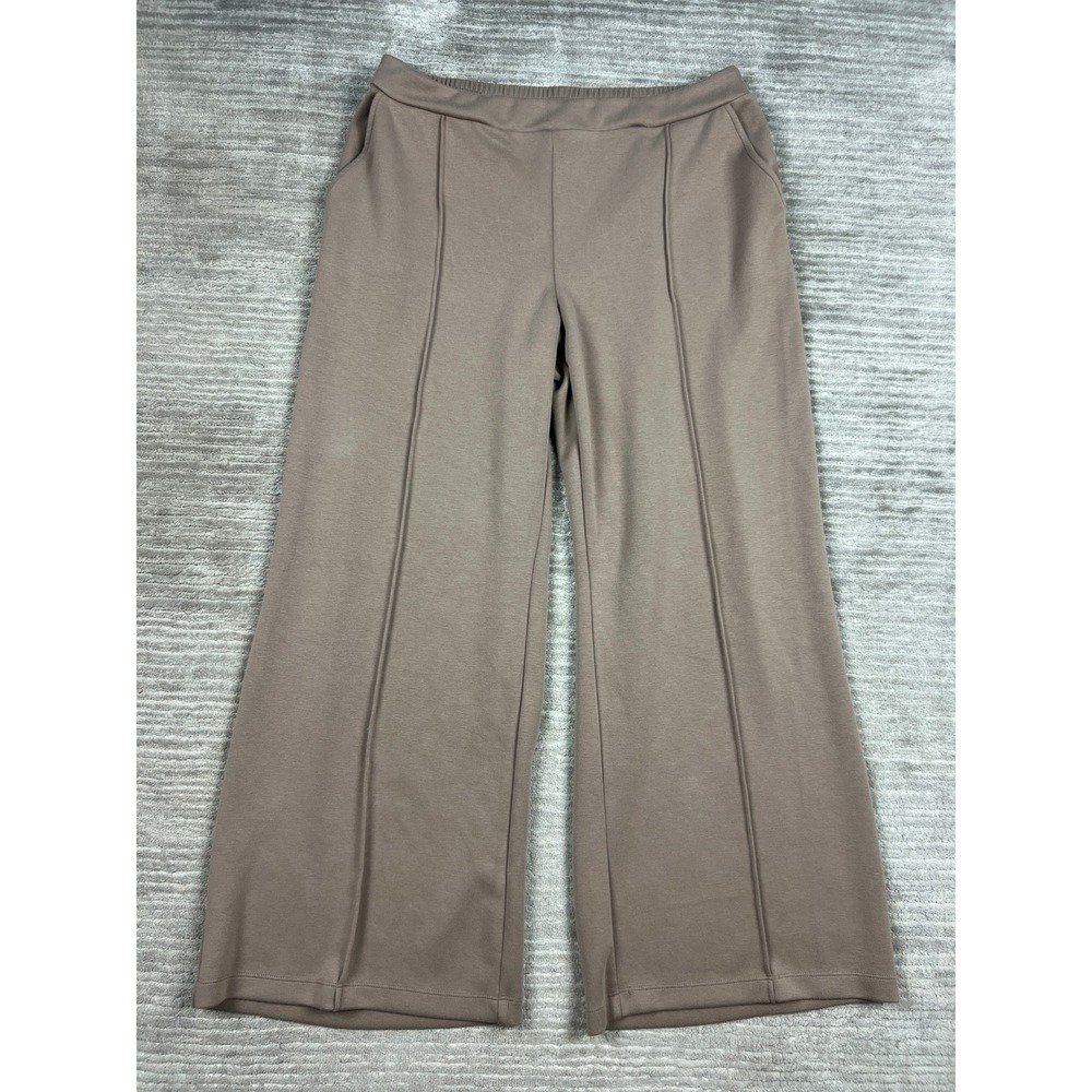 Scoop Lounge Set Womens XL Taupe Brown‎ Sweatshirt Wide Leg Pants 2pc SC018698 - Picture 14 of 16